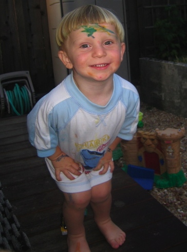 Picture of Perry on back porch, June 2007