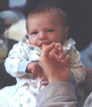 Baby Russell sucking finger