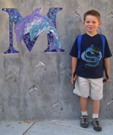 Picture of Russ on first day of first grade, 29 Aug 2007